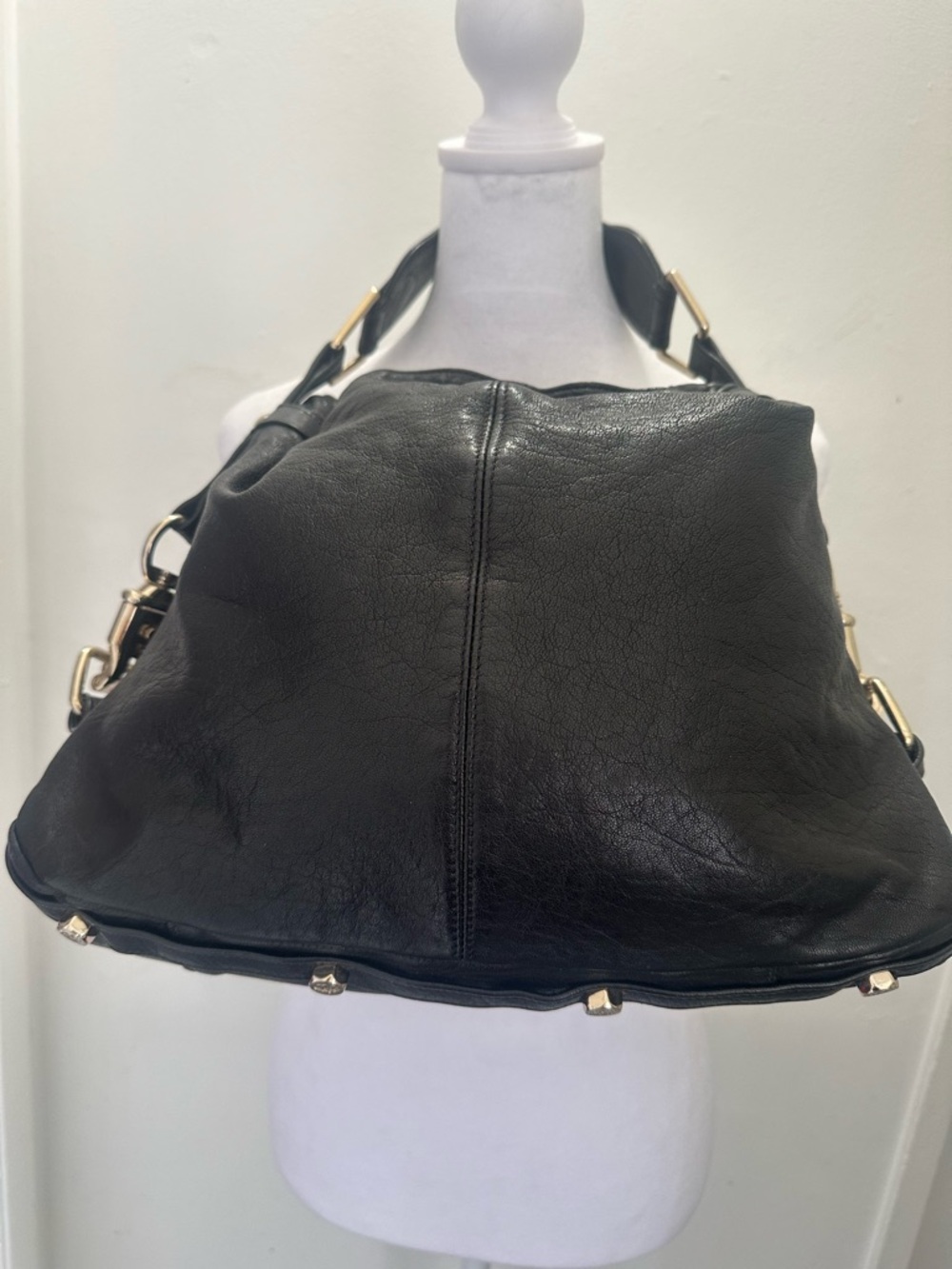 Rebecca Minkoff Nikki Hobo Bag Black Leather Shoulder Bag Slouchy Boho Chic.
